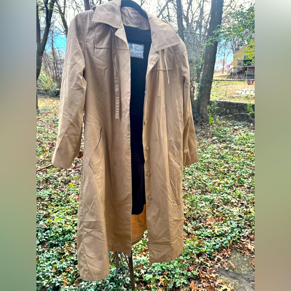 Vintage  London Fog Hooded Trench Coat 14Reg